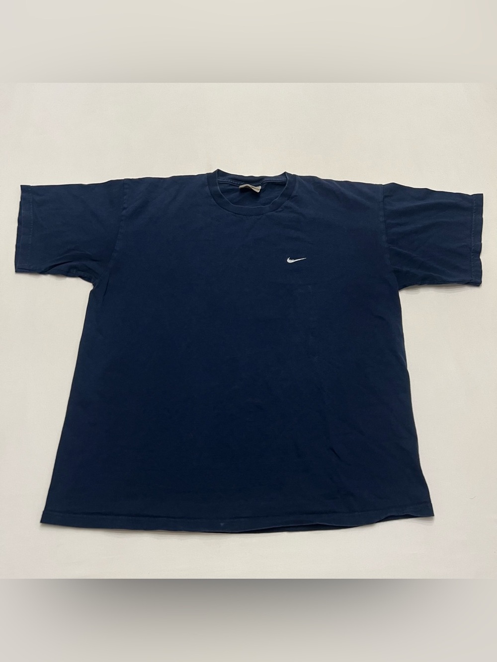 Vintage Nike Classic Check Logo Tee Embroidered Swoosh Logo Men's Size Large